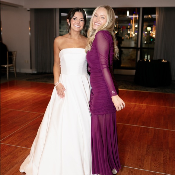 Revolve Kiara Long Sleeve Maxi Dress in Beet Purple - Picture 2 of 8